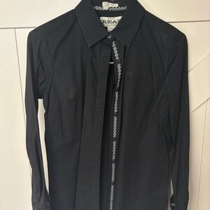 Ariat Black Dress Shirt with White Detailing